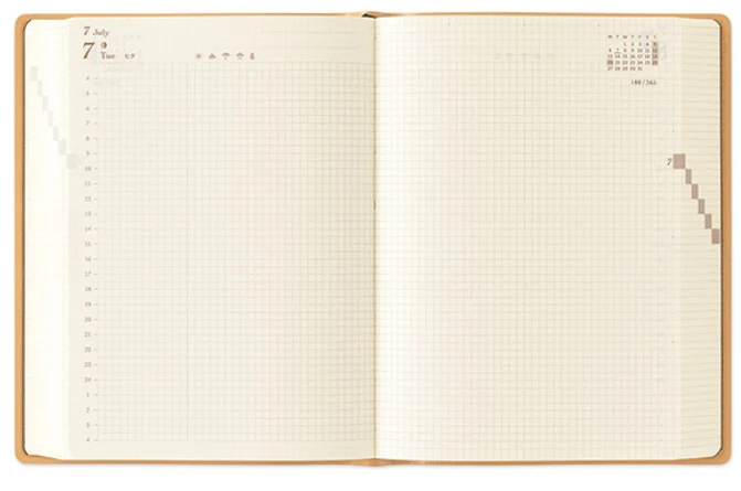 Midori Hibino Diary 2026 – Camel – A6 - Image 2