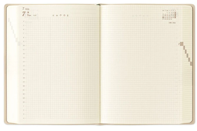 Midori Hibino Diary 2026 – Gray – A6 - Image 2