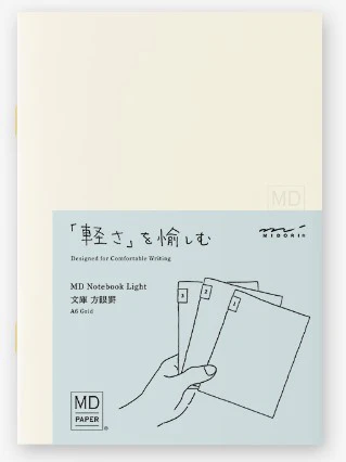Midori MD Notebook Light - A6 Grid 3 pack