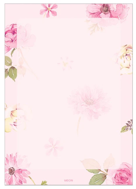 Midori Memo Pad Flower A6 - Image 3