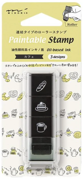 Midori Paintable Stamp Roller - Cafe