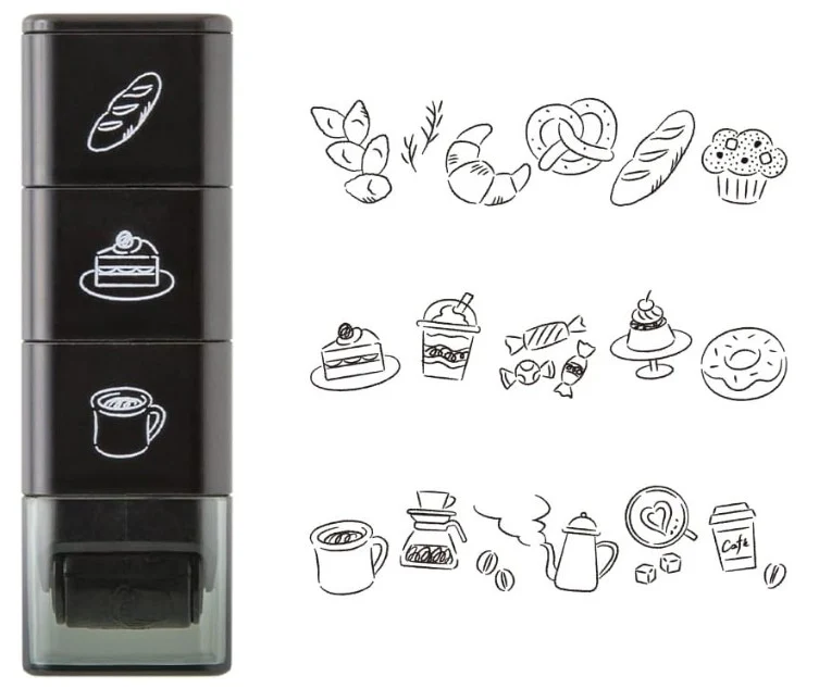 Midori Paintable Stamp Roller - Cafe - Image 2