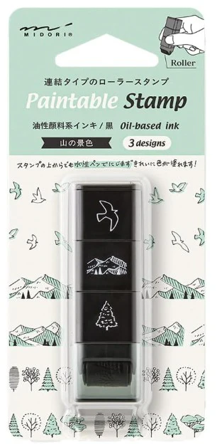Midori Paintable Stamp Roller - Mountain View