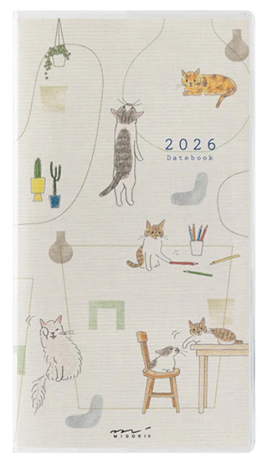 Midori Pocket Diary 2026 - Cat
