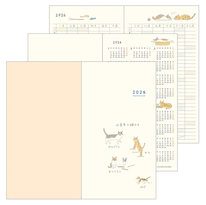 Midori Pocket Diary 2026 - Cat - Image 4