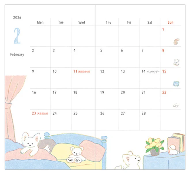 Midori Pocket Diary 2026 - Dog - Image 4