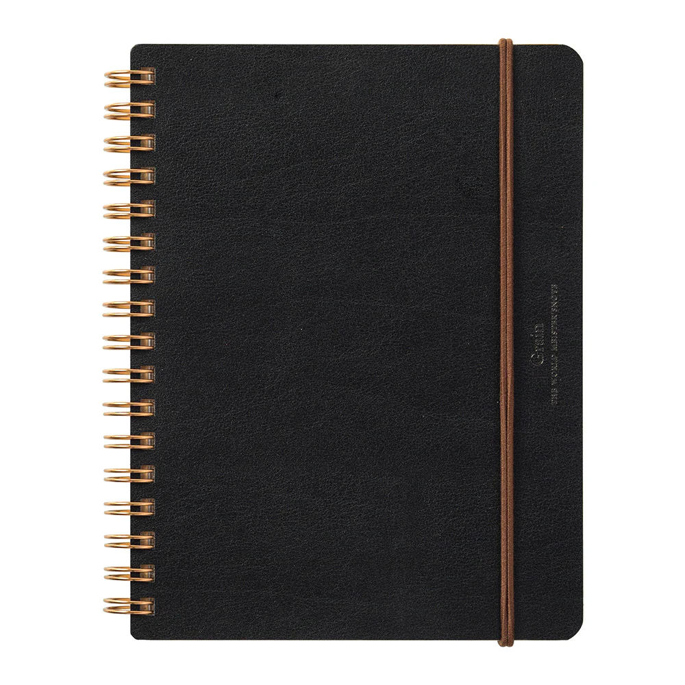 Midori WM Ring Notebook Grain B6 Black
