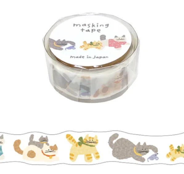 Mind Wave Hokkori Masking Tape - Cat