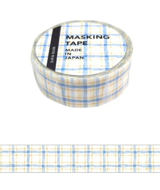 Mind Wave Masking Tape – Check Pattern Blue