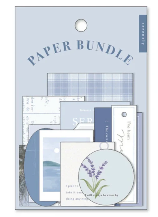 Mind Wave Paper Bundle Sticker – Blue