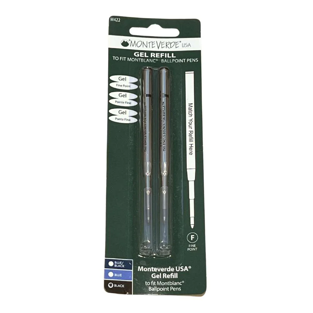 Monteverde USA Gel Refill to fit MontBlanc® Ballpoint Pens- Fine (pack of 2)