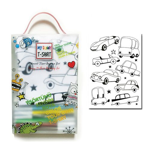 My Funny T-Shirt Coloring Set, Cars, Age 4-7