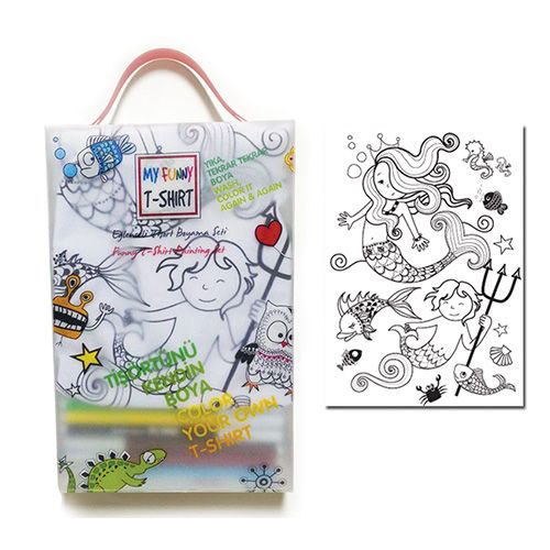 My Funny T-Shirt Coloring Set, Mermaid, Age 4-7