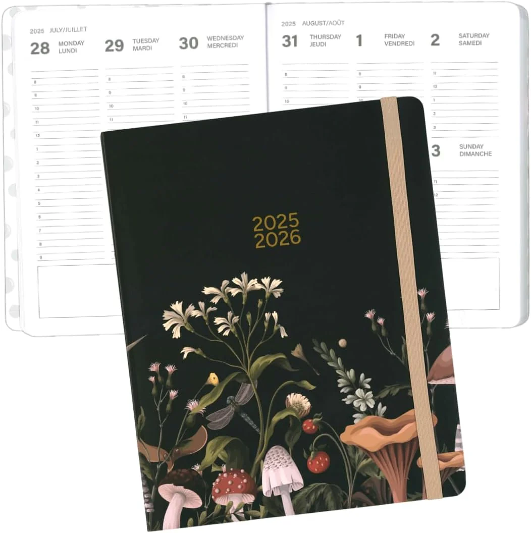 PBI  2025-2026 Academic Agenda - Weekly Planner Blooming Mushrooms