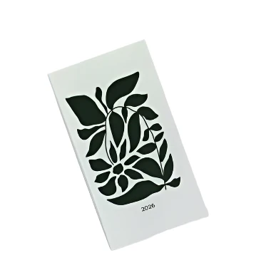 PBI Annual Agenda 2026 Mini - Black Flowers