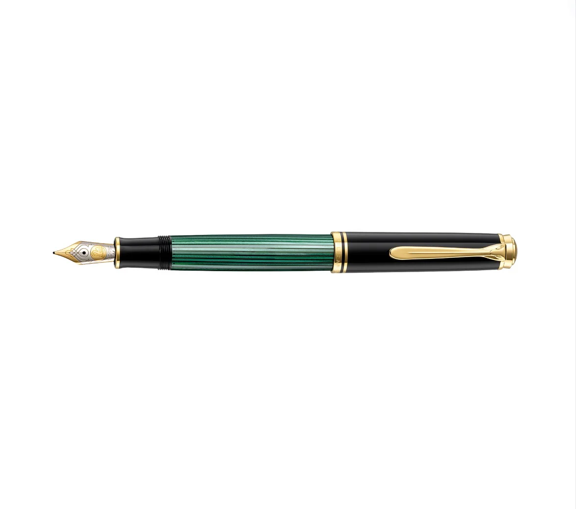 Pelikan Souverän M800 Black/Green Fountain Pen 18kt