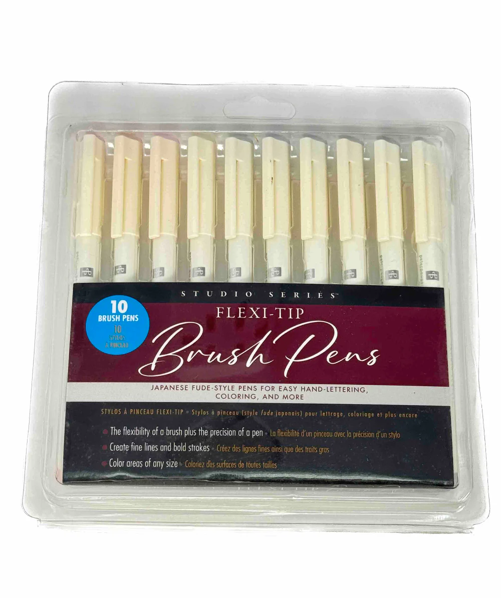 Peter Pauper Press - Flexi-Tip Brush Pens - Set of 10