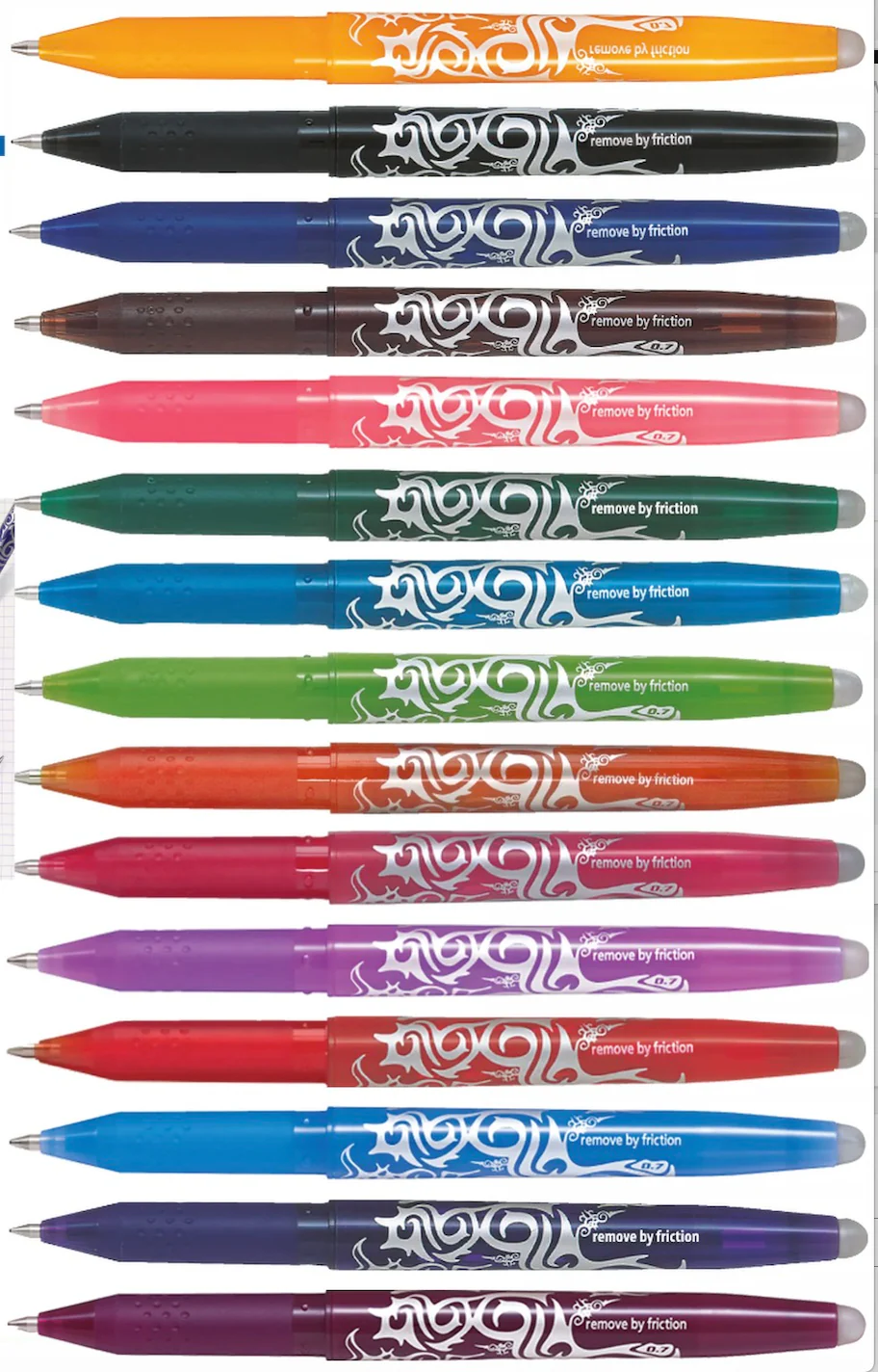 Pilot FriXion Ball Erasable Rollerball Gel 0.7mm, Single Pens