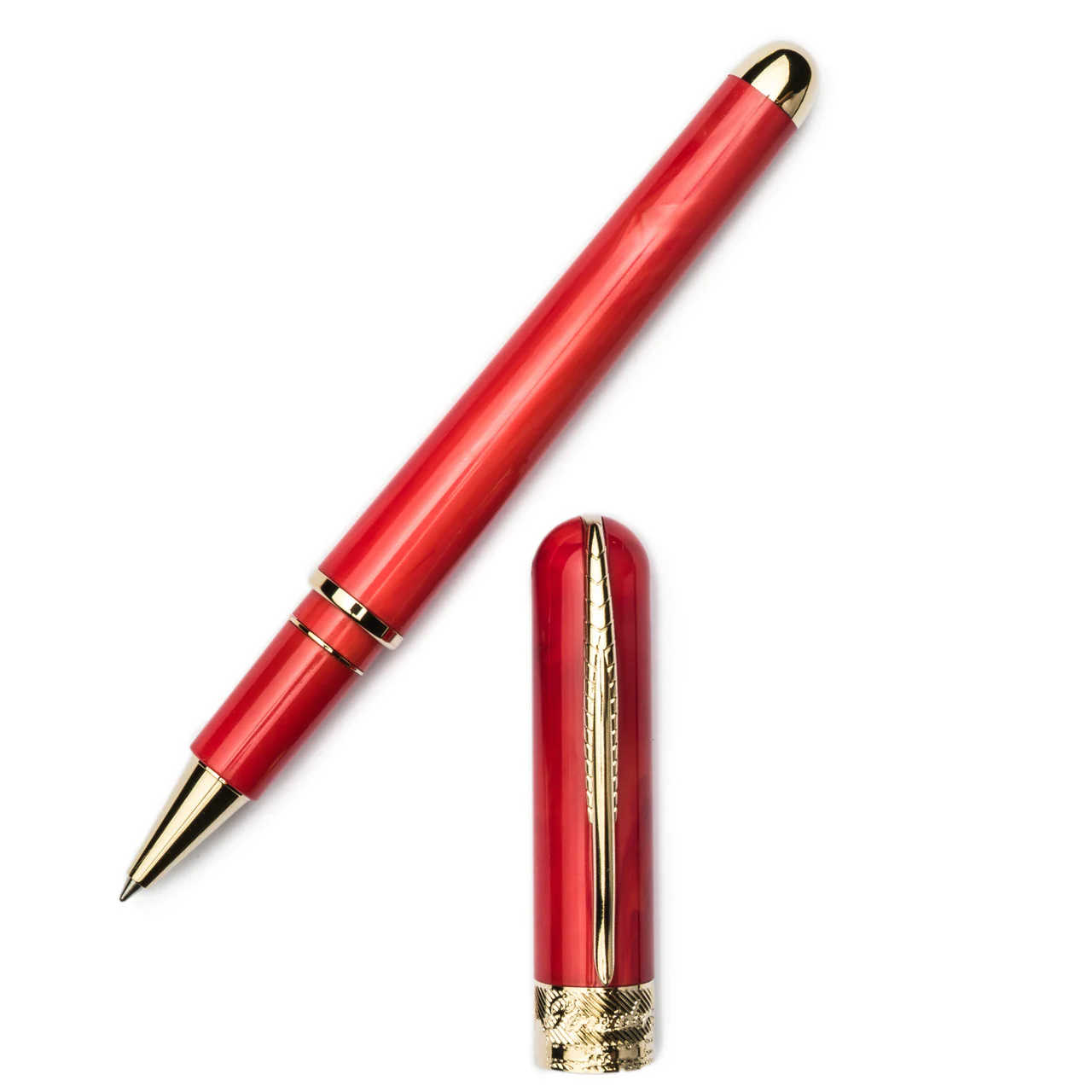 Pineider Avatar UR Deluxe Rollerball Pen Devil Red 14kt