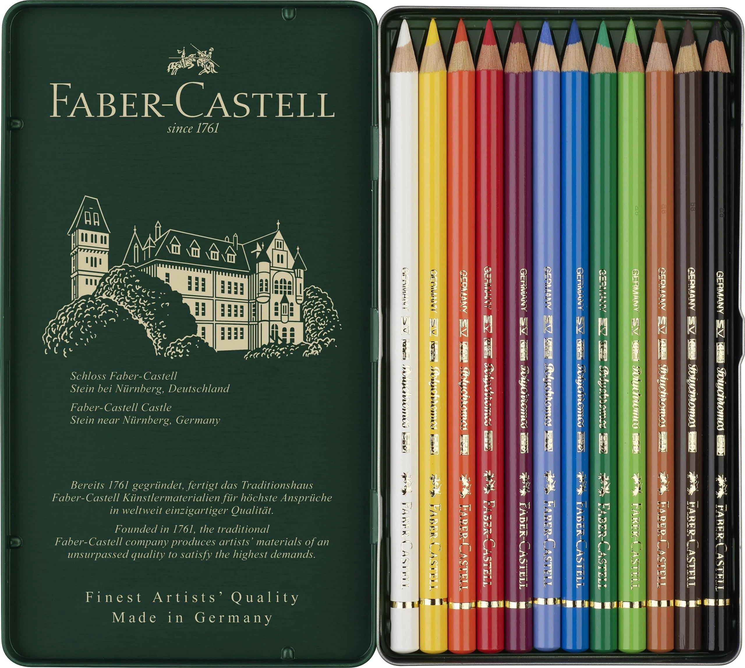 Polychromos Artists' Pencils - Tin of 12 Pencils - Image 2