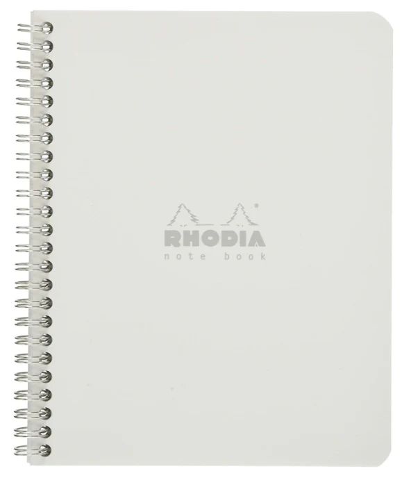 Rhodia Spiral Notebook – Small Squares (White, A5+)