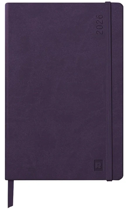 Rhodia Webplanner 2026 A5 Hard Cover Planner Weekly Horizontal Grid Agenda - Eggplant