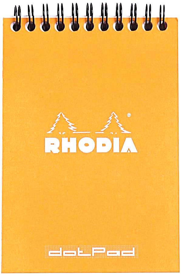 Rhodia Wirebound Notepad Dotted A6 Size #13 Orange