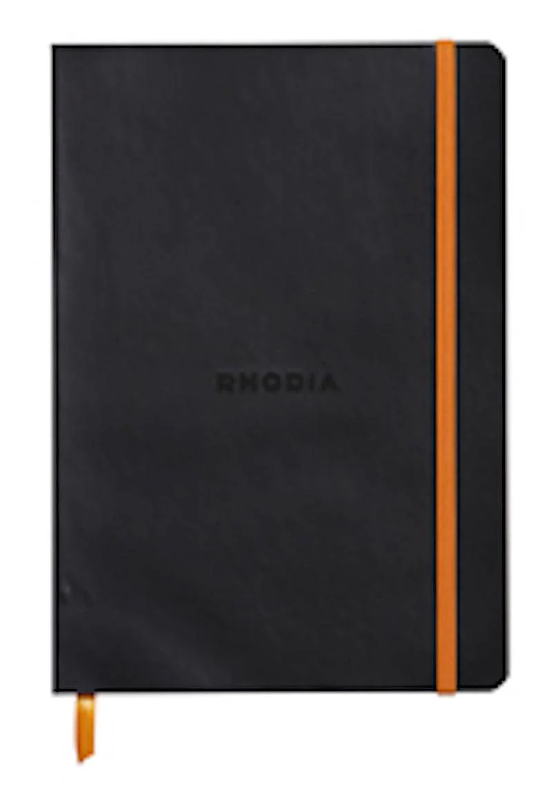 Rhodiarama Softback Notebook Lined Black - Image 2
