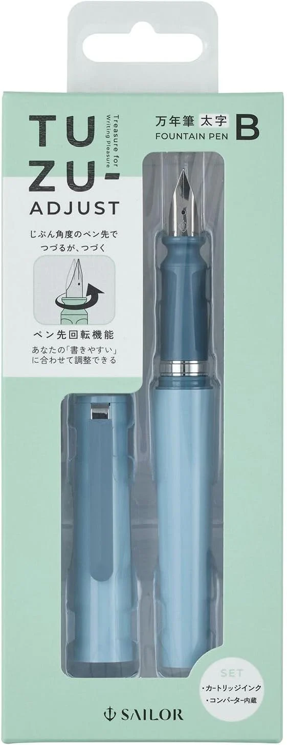 Sailor Compass Tuzu-Adjust Fountain Pen - Light Blue - Image 2