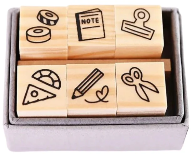 SANBY Stamp Studio Mini Stamp Set 6 Piece Set - Stationery