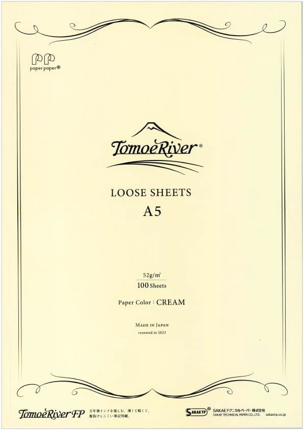 Sanzen Tomoe River FP-A5 Loose Sheets - Cream 52gsm (100 Sheets)
