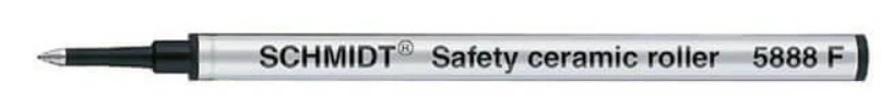 Schmidt 5888 Metal 0.6MM Rollerball Refill - Black Ink - F