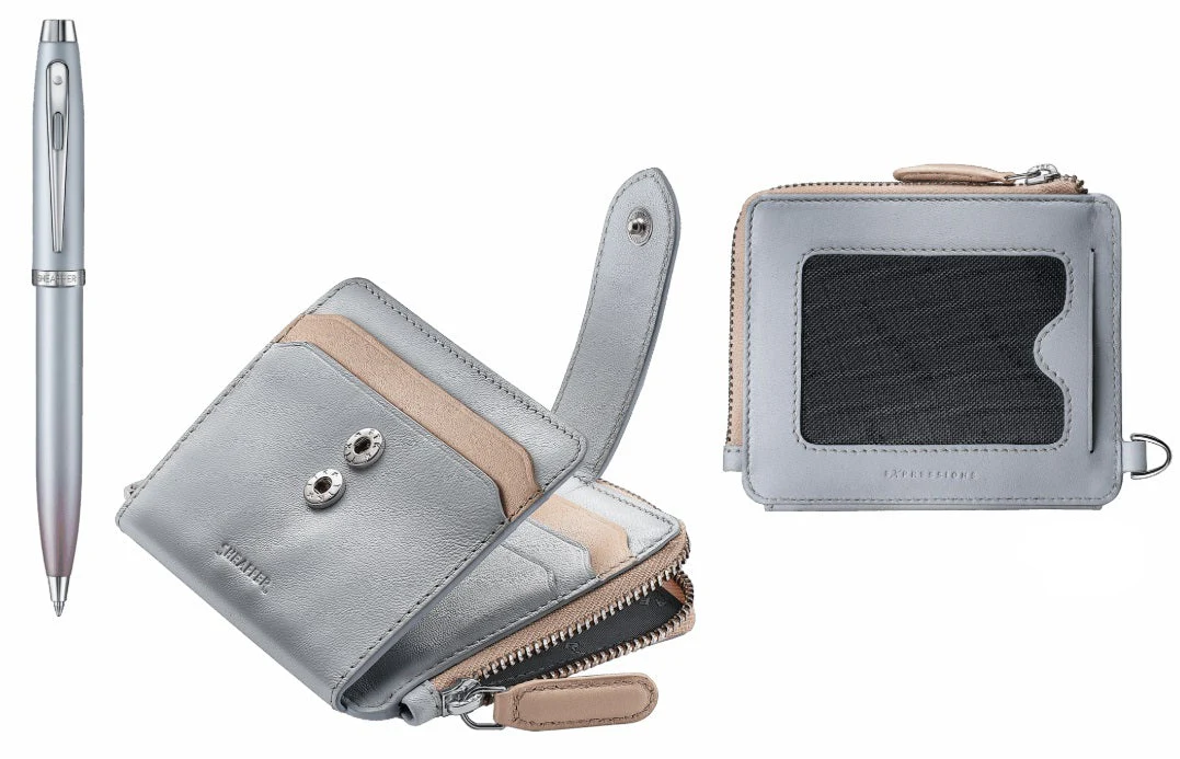 Sheaffer 100 Expressions Pearlised Ballpoint Pen and Wallet Gift Set - Image 2