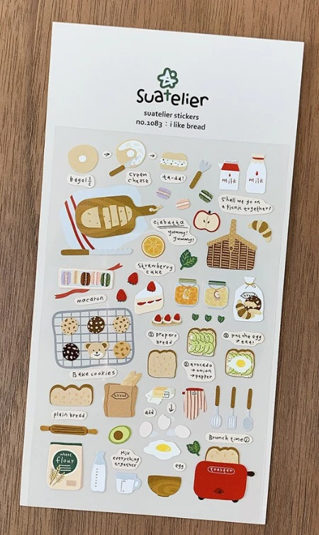 Suatelier Design Stickers – I Like Bread