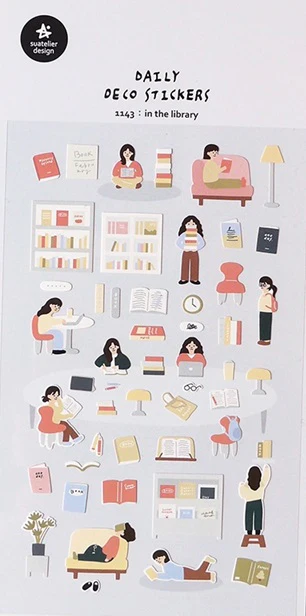 Suatelier Design Stickers – In the Library