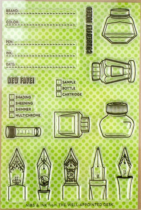 The Well-Appointed Desk Nibs and Ink Clear Stamp Set