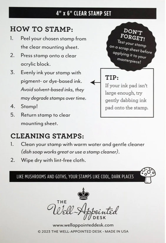 The Well-Appointed Desk Nibs and Ink Clear Stamp Set - Image 2