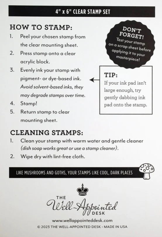 The Well-Appointed Desk - Stay Posted 4"x6" Clear Stamp Set (15 Designs) - Image 2
