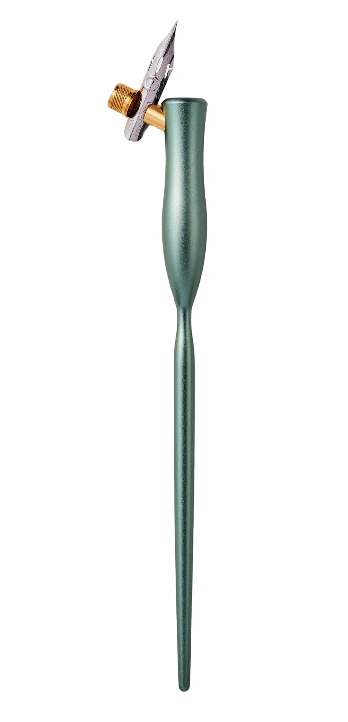 Tom's Studio Flourish Calligraphy Pen – Sage (Oblique)