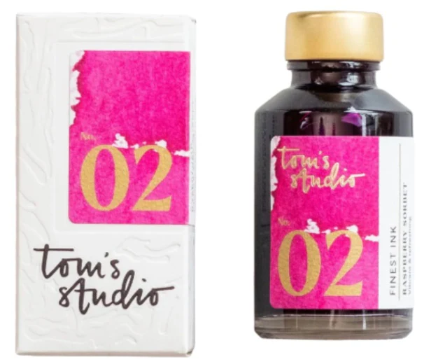 Tom's Studio Fountain Pen Ink - Raspberry Sorbet No. 02
