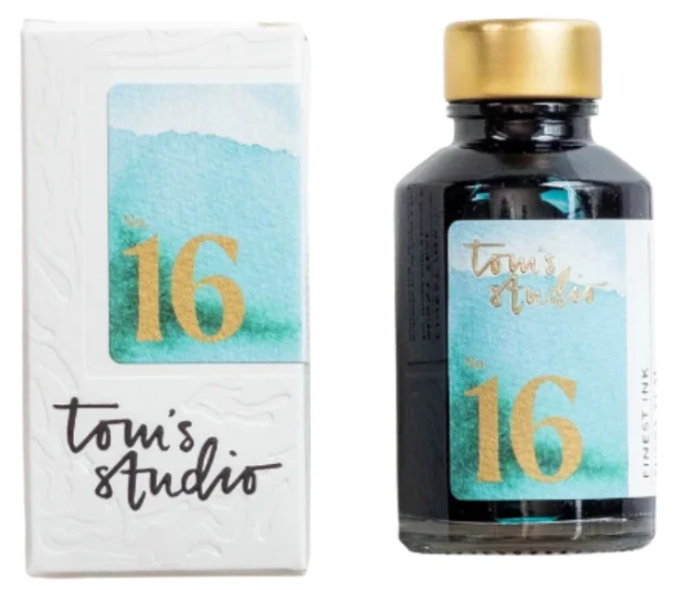 Tom's Studio Fountain Pen Ink - Sunny Teal No. 16