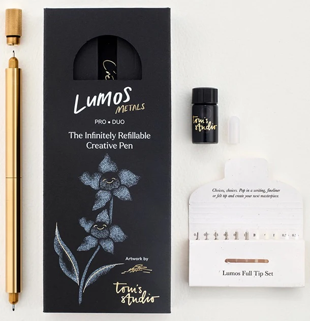 Tom's Studio Lumos Brass Pen – Duo Tip