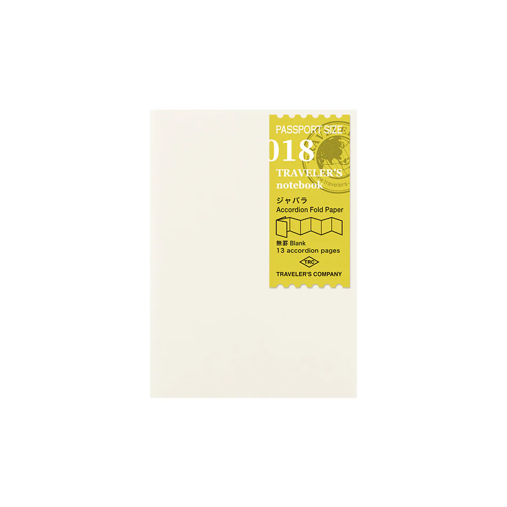 TRAVELER’S notebook Passport Size Refill Accordion Fold Paper - 018