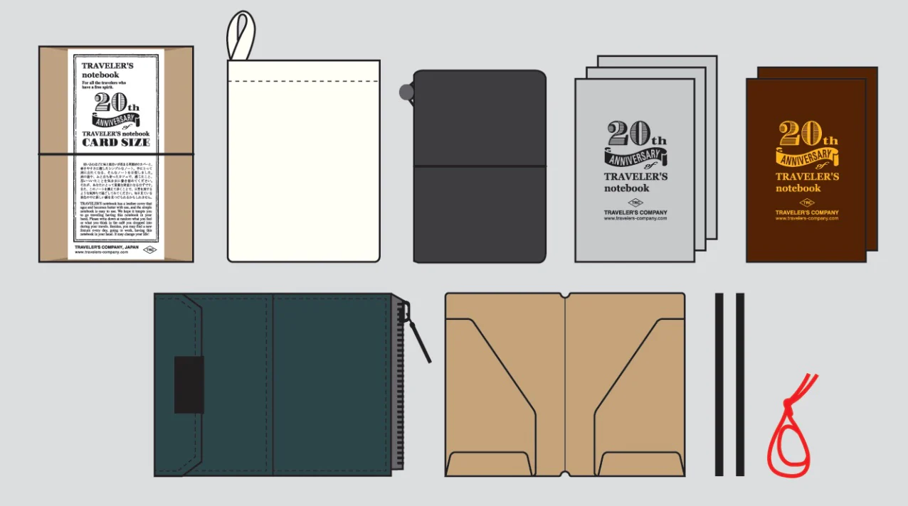 TRAVELER'S Notebook Card Size 20th Anniversary Set – Black (Pre-Order) - Image 3