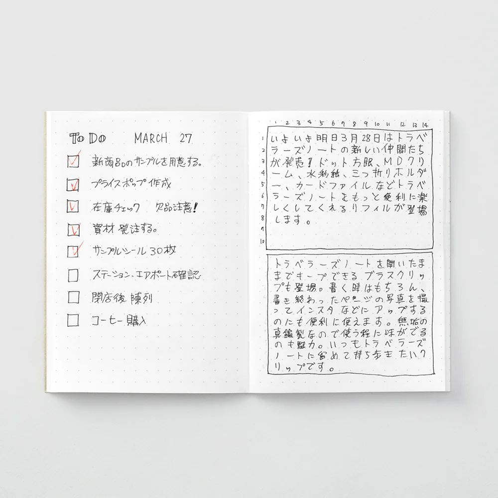 TRAVELER'S notebook Passport Size Refill Dot Grid - MD014 - Image 3