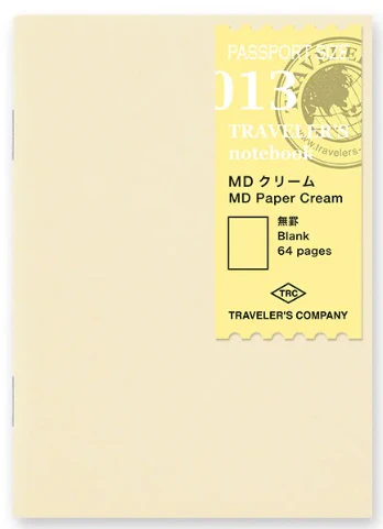 TRAVELER'S Notebook Refill 013 MD Paper Cream - Passport Size