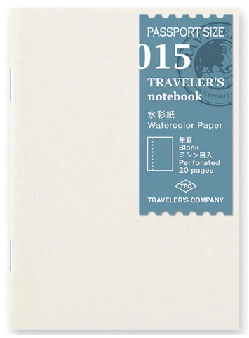 TRAVELER'S Notebook Refill 015 Watercolor Paper - Passport Size