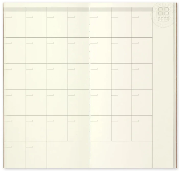 TRAVELER'S Notebook Refill 017 Free Monthly Diary - Regular Size - Image 2