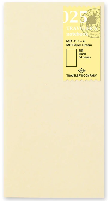 TRAVELER'S Notebook Refill 025 MD Paper Cream - Regular Size