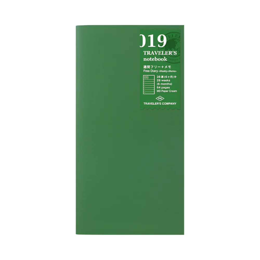 TRAVELER'S notebook Refill Free Diary Weekly + Grid Notebook 019